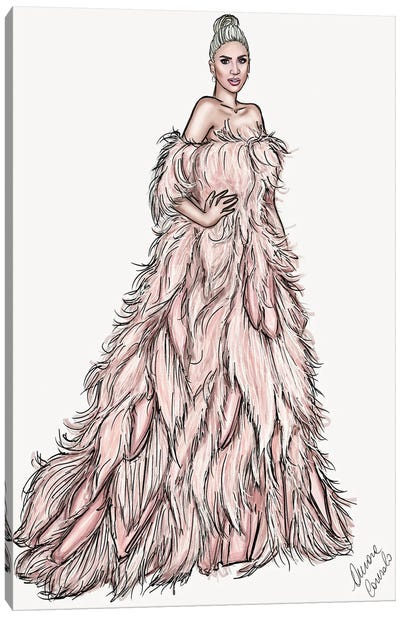 Lady Gaga Canvas Art Print - Fashion Illustration