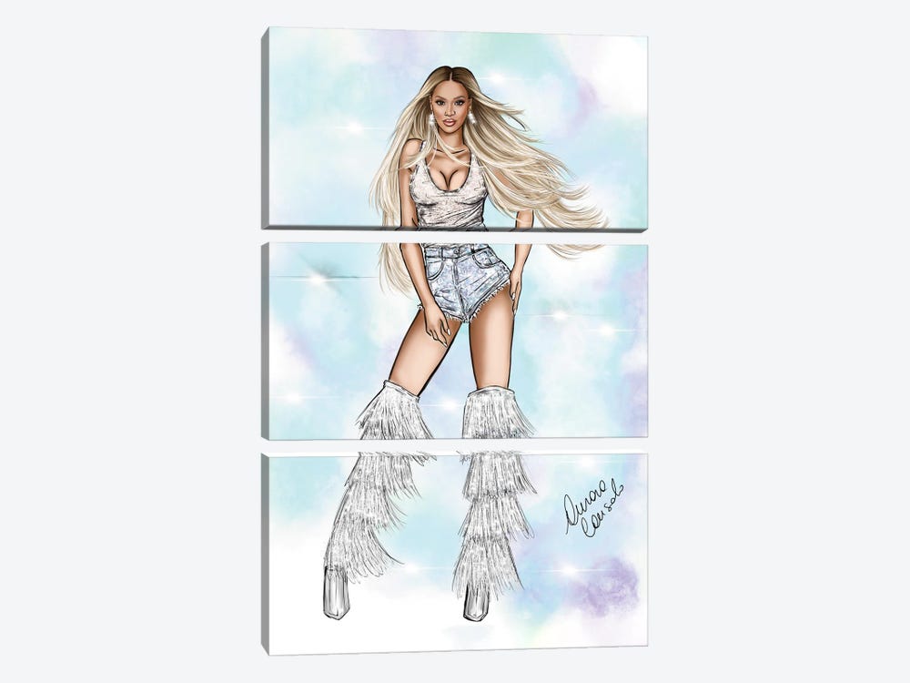 Beyoncé - Crazy In Love 2023 by AtelierConsolo 3-piece Canvas Art