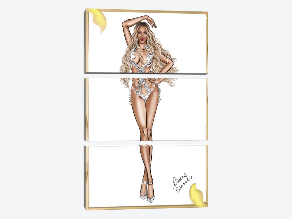 Beyoncé - Renaissance Act 1 by AtelierConsolo 3-piece Canvas Art Print