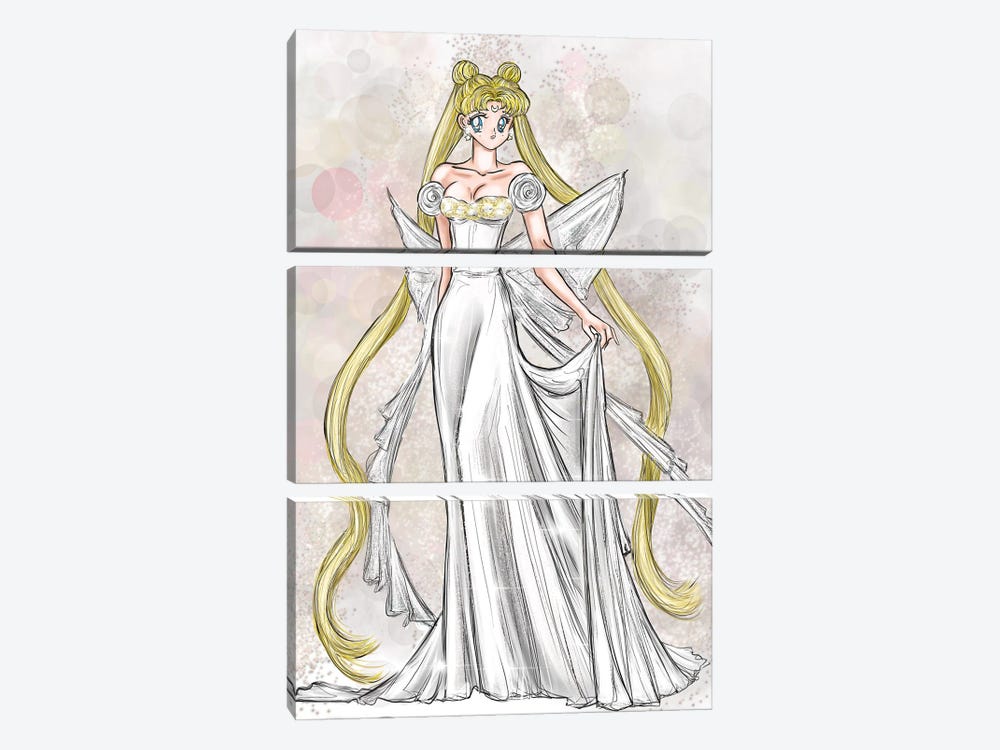 Princess Serenity by AtelierConsolo 3-piece Canvas Art Print