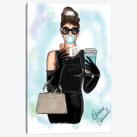 Breakfast At Tiffany Canvas Print #ACN186} by AtelierConsolo Canvas Art Print