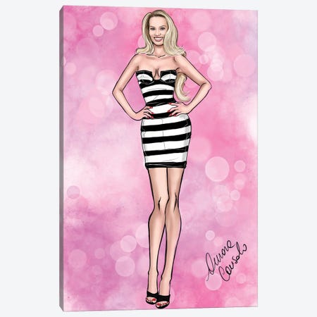 This Barbie Its Called Margot Robbie Canvas Print #ACN188} by AtelierConsolo Canvas Art