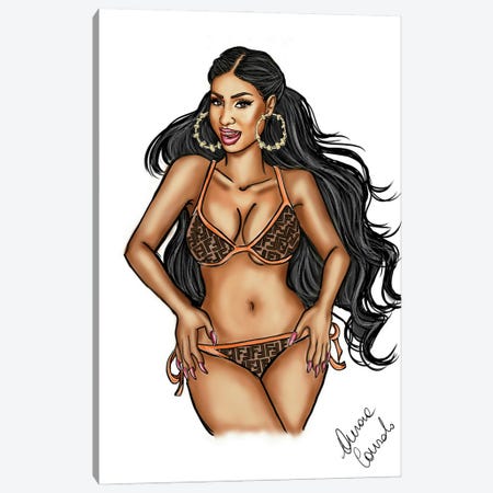 Nicki Minaj Canvas Print #ACN22} by AtelierConsolo Art Print