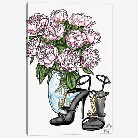 YSL & Peonies Canvas Print #ACN28} by AtelierConsolo Canvas Print