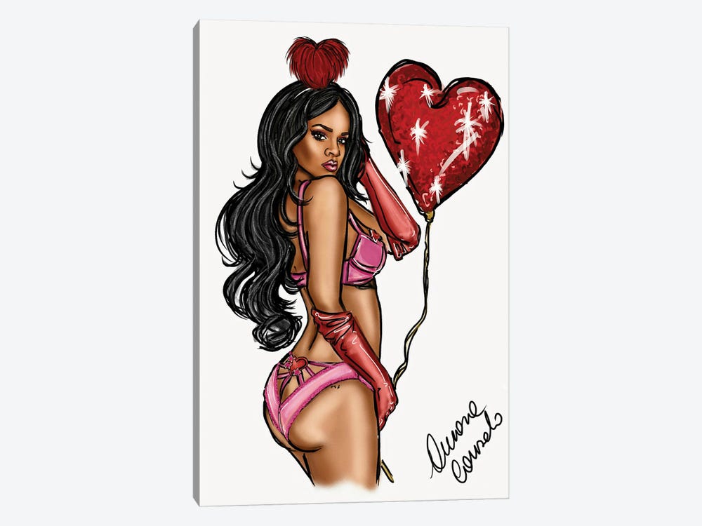 Rihanna Valentine by AtelierConsolo 1-piece Canvas Art Print