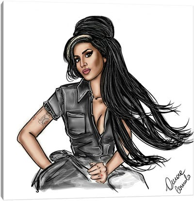 Amy Winehouse Canvas Art Print - AtelierConsolo