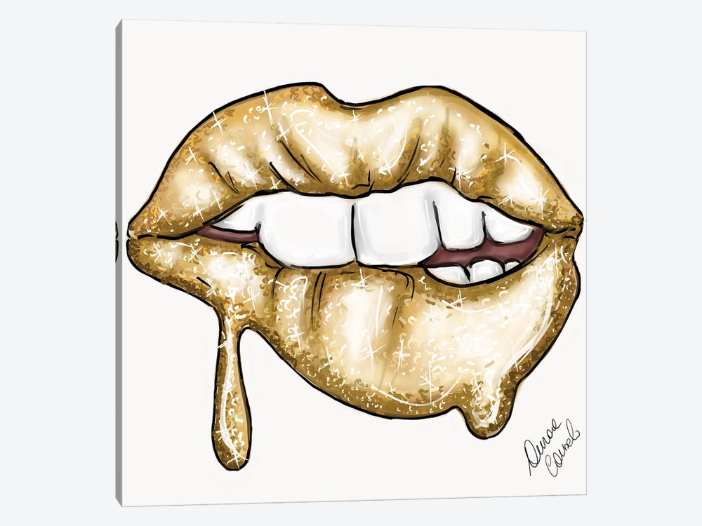 Dripping Gold by AtelierConsolo 1-piece Canvas Artwork