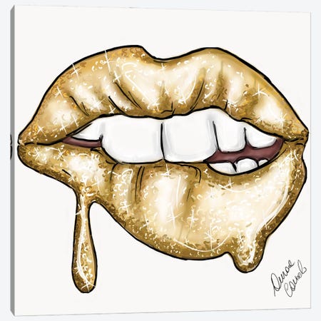 Dripping Gold Canvas Print #ACN45} by AtelierConsolo Canvas Artwork