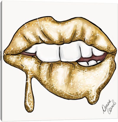 Dripping Gold Canvas Art Print - AtelierConsolo