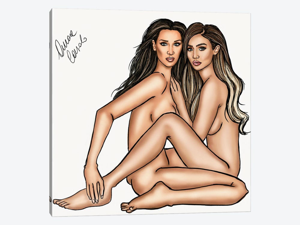 Hadid Sisters by AtelierConsolo 1-piece Canvas Wall Art