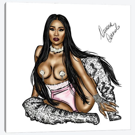 Nicki Minaj Canvas Print #ACN52} by AtelierConsolo Canvas Art
