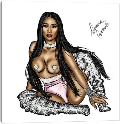 Nicki Minaj Canvas Art Print - Lingerie Art