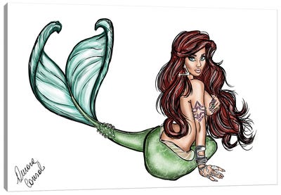 Mermaid Canvas Art Print - AtelierConsolo