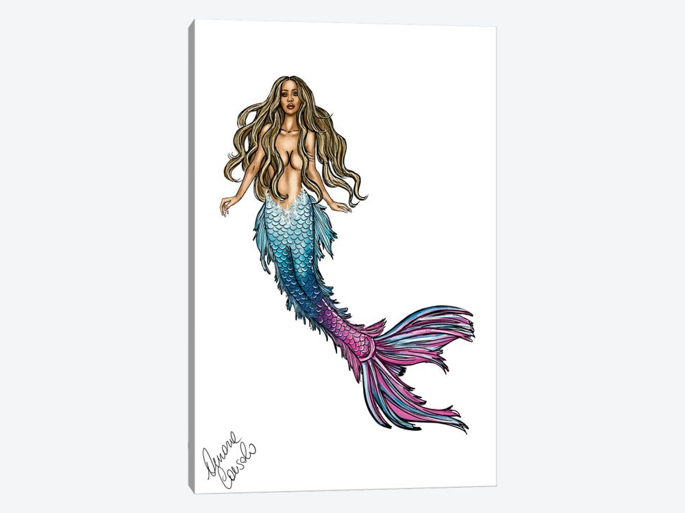 T-Mermaid by AtelierConsolo 1-piece Canvas Print