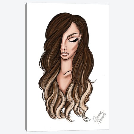 Hair Canvas Print #ACN71} by AtelierConsolo Canvas Artwork