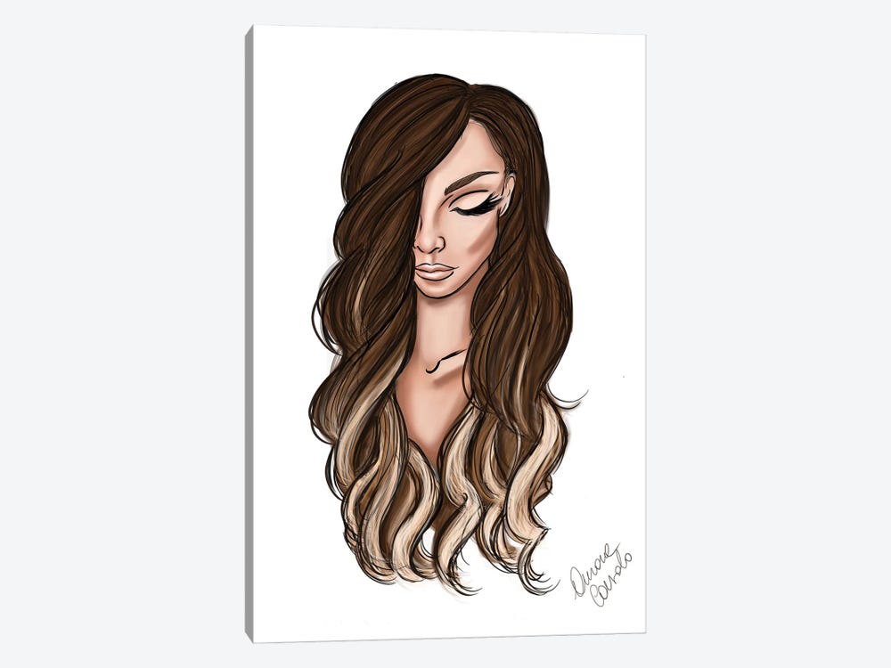 Hair by AtelierConsolo 1-piece Canvas Art Print