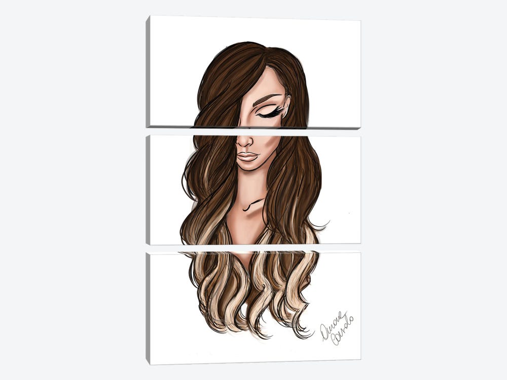 Hair by AtelierConsolo 3-piece Canvas Art Print