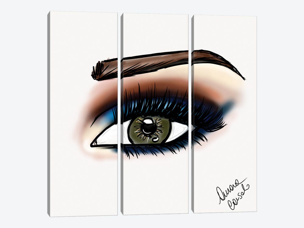 Blue Eyes by AtelierConsolo 3-piece Canvas Print