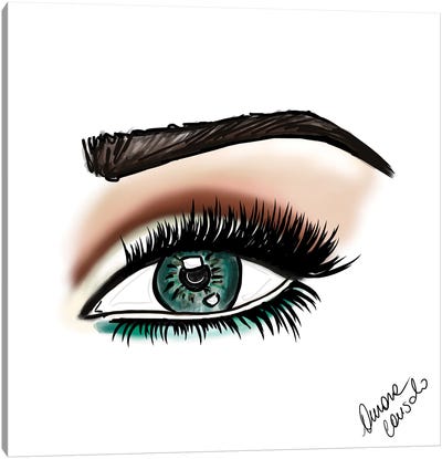 Green Eyes Canvas Art Print - AtelierConsolo
