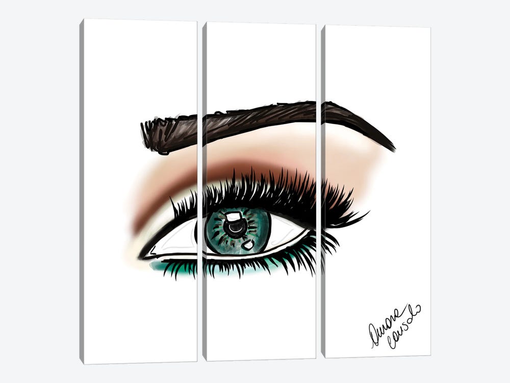 Green Eyes by AtelierConsolo 3-piece Canvas Artwork