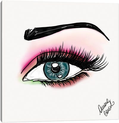 Neon Eyes Canvas Art Print - Eyes