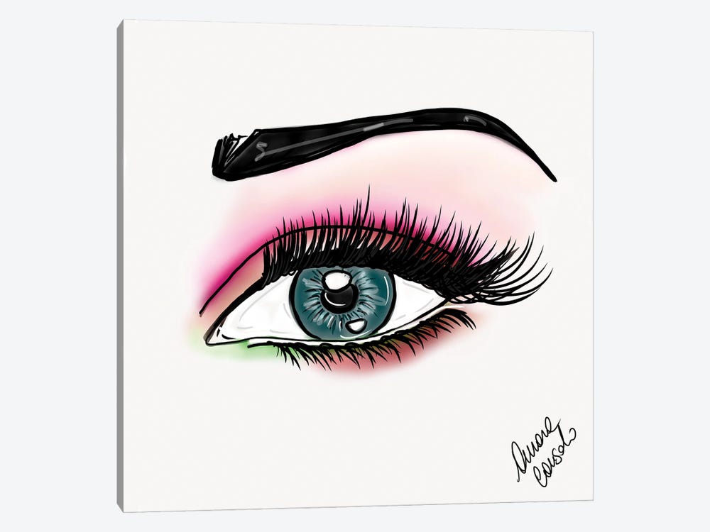 Neon Eyes by AtelierConsolo 1-piece Canvas Art Print