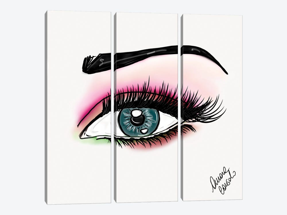 Neon Eyes by AtelierConsolo 3-piece Art Print