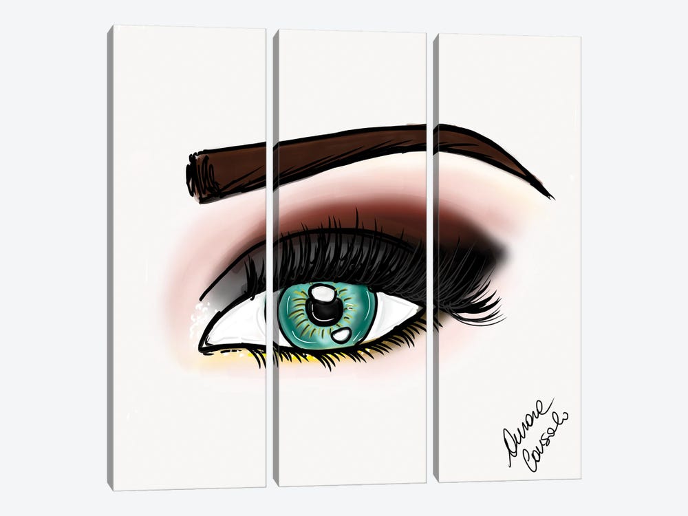 Smokey Eye by AtelierConsolo 3-piece Canvas Artwork