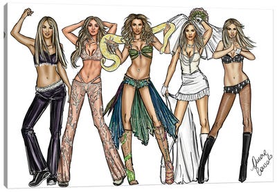 VMA Queen Canvas Art Print - Britney Spears