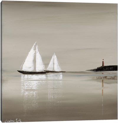Sailing Grey I Canvas Art Print