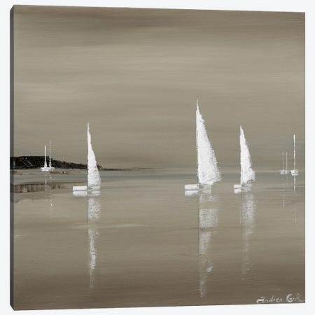 Sailing Grey II Canvas Print #ACO2} by Andrea Cook Canvas Wall Art