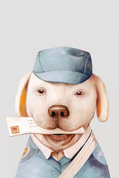 Delivery Dog by Animal Crew canvas print