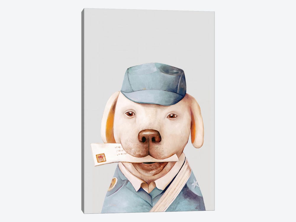 Delivery Dog by Animal Crew 1-piece Canvas Art