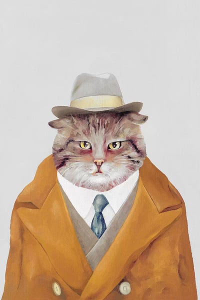 Detective Cat by Animal Crew multi panel art