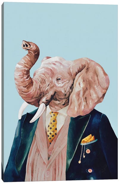 Elephant Canvas Art Print - Animal Crew