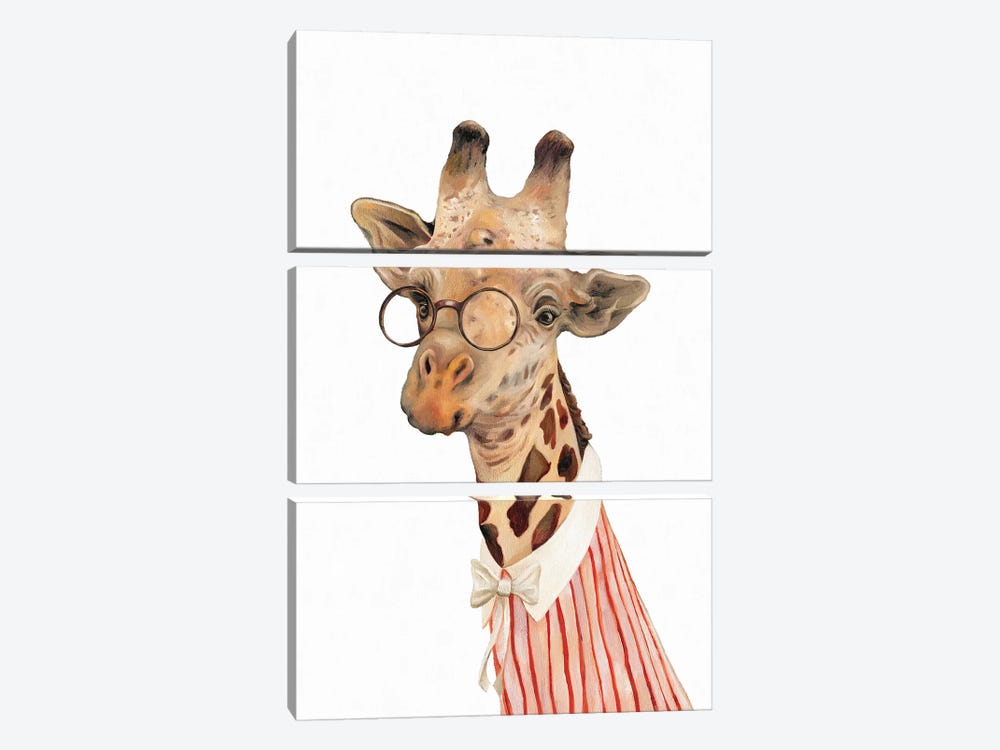 Giraffe by Animal Crew 3-piece Art Print