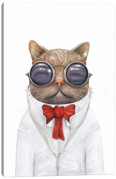 Astro Cat Canvas Art Print - Animal Crew