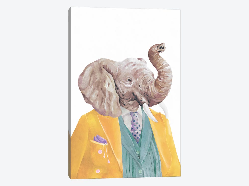 Golden Coated Elephant by Animal Crew 1-piece Canvas Wall Art