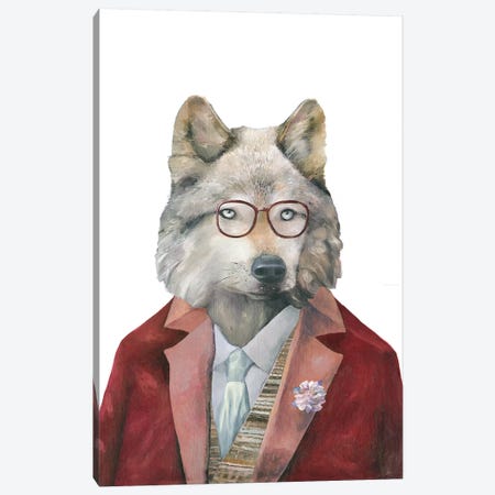 Grey Wolf Canvas Print #ACR22} by Animal Crew Canvas Print