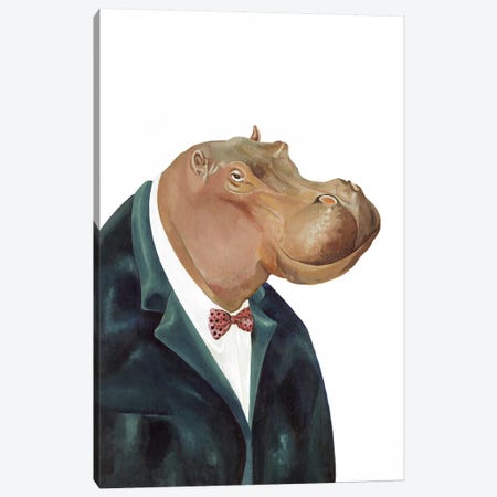Hippopotamus Canvas Print #ACR24} by Animal Crew Canvas Art
