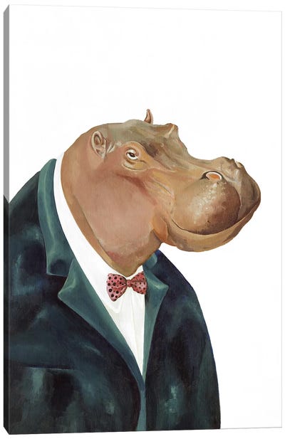 Hippopotamus Canvas Art Print - Hippopotamus Art