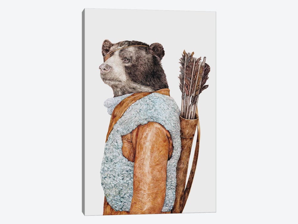 Hunter Bear by Animal Crew 1-piece Art Print