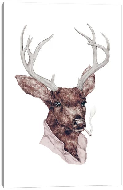 Bad Buck Canvas Art Print - Animal Crew