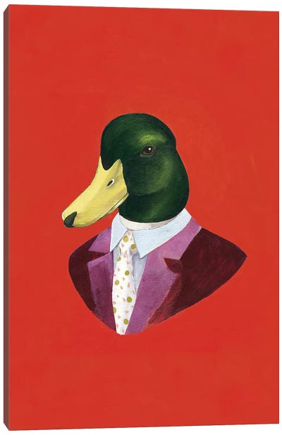 Mallard Duck Canvas Art Print - Duck Art
