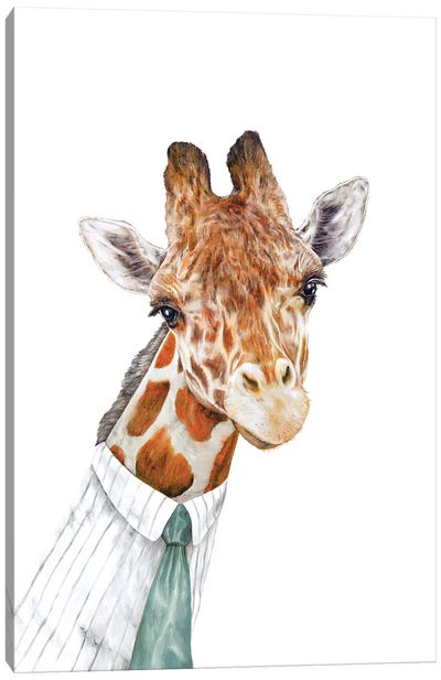 Mr Giraffe Canvas Art Print - Animal Crew