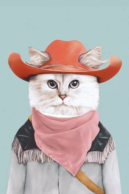 Rodeo Cat by Animal Crew wall art