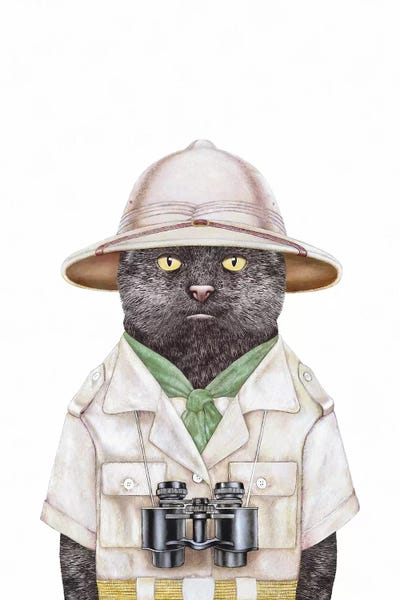 Safari Cat by Animal Crew multi panel art