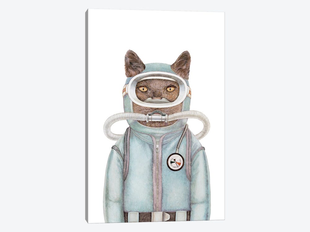 Scuba Cat by Animal Crew 1-piece Art Print