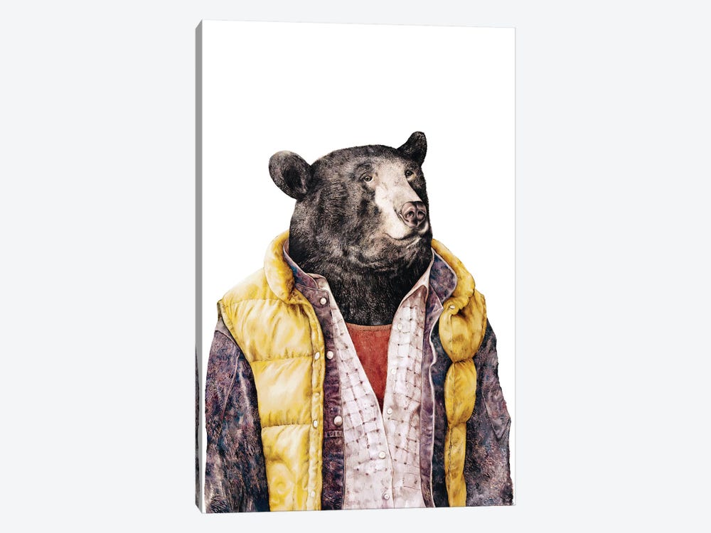 Black Bear Gold by Animal Crew 1-piece Canvas Art Print