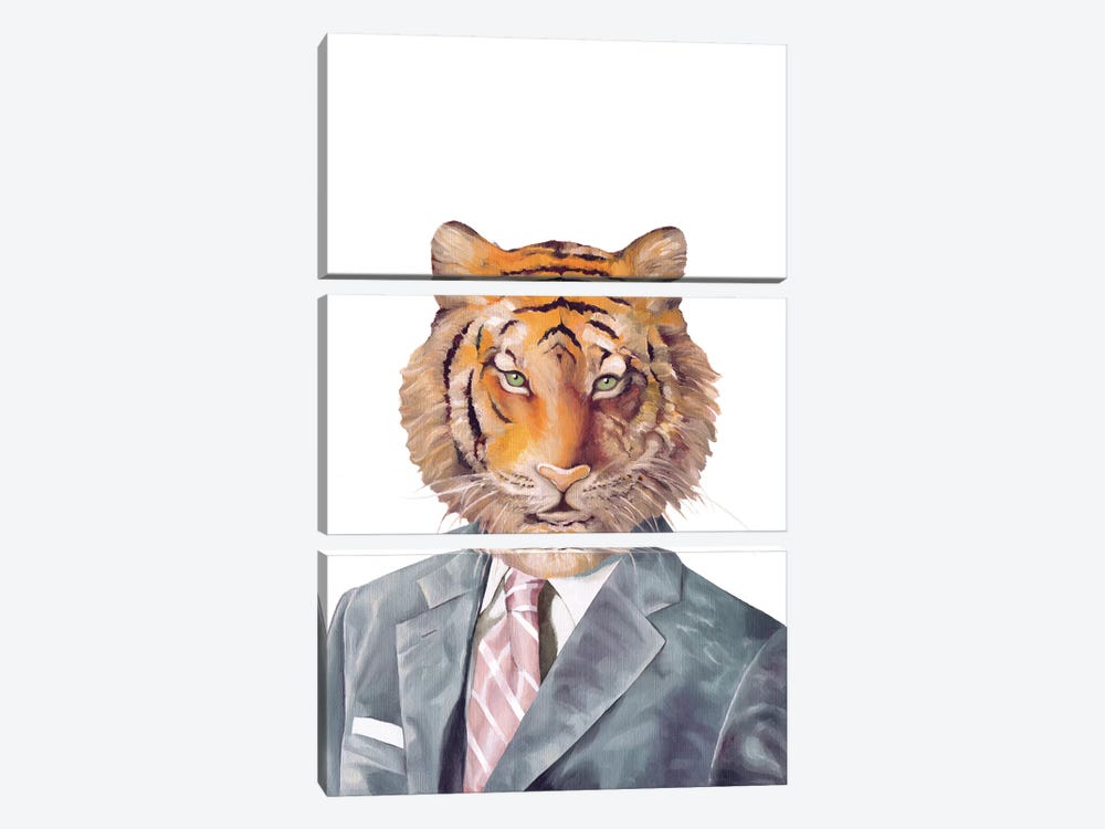 Tiger by Animal Crew 3-piece Canvas Wall Art